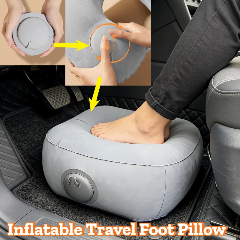 Inflatable Footrest Pillow PVC Foot Rest Air Pillow Cushion for Travel Office Home Leg Up Relaxing Feet Tools Under Desk
