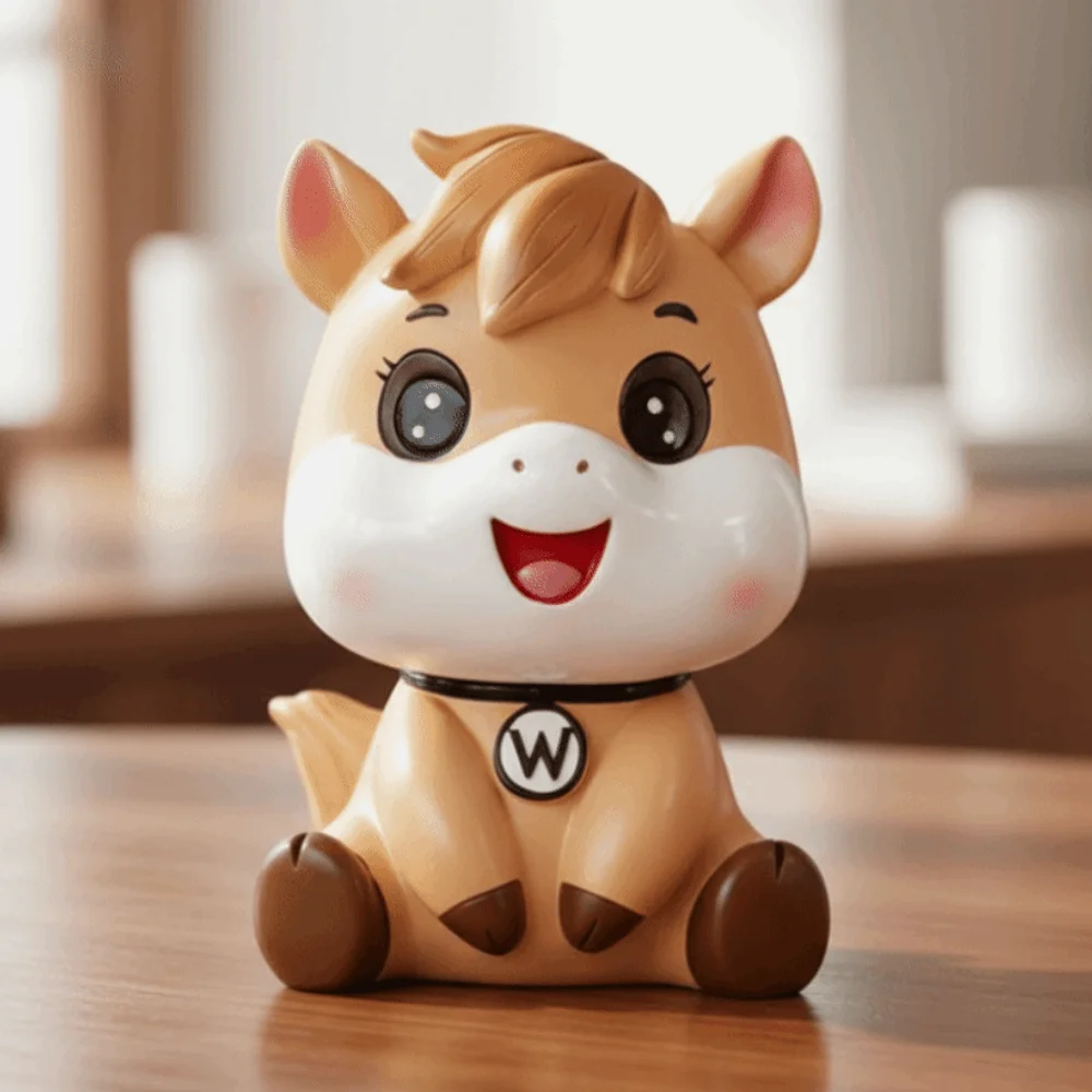 กระปุกออมสินรูปม้า ป้องกันการตกแตก รุ่นการ์ตูนม้า ความจุขนาดใหญ่ ของตกแต่ง