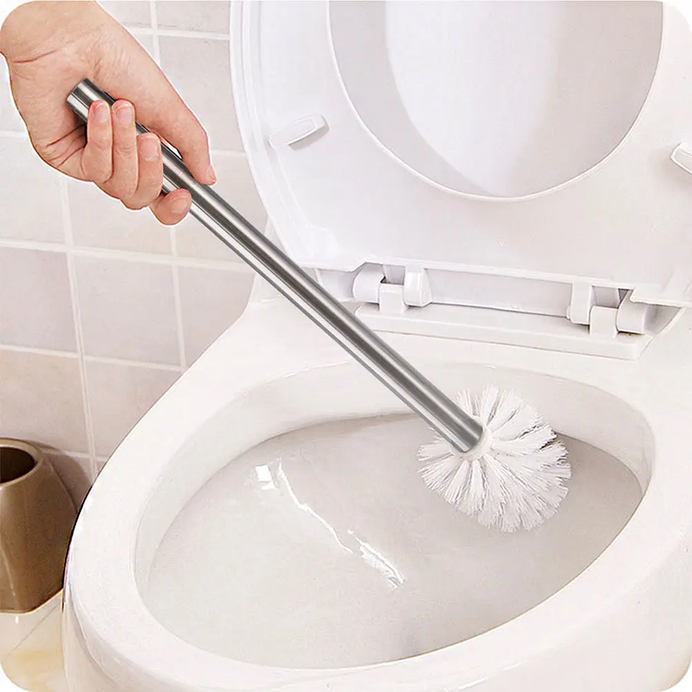 1Pcs Premium Plastic Toilet Brush Refill Strong Non-Deforming Bristles Fits Threaded Handle Scratch-Free Efficient Cleaning
