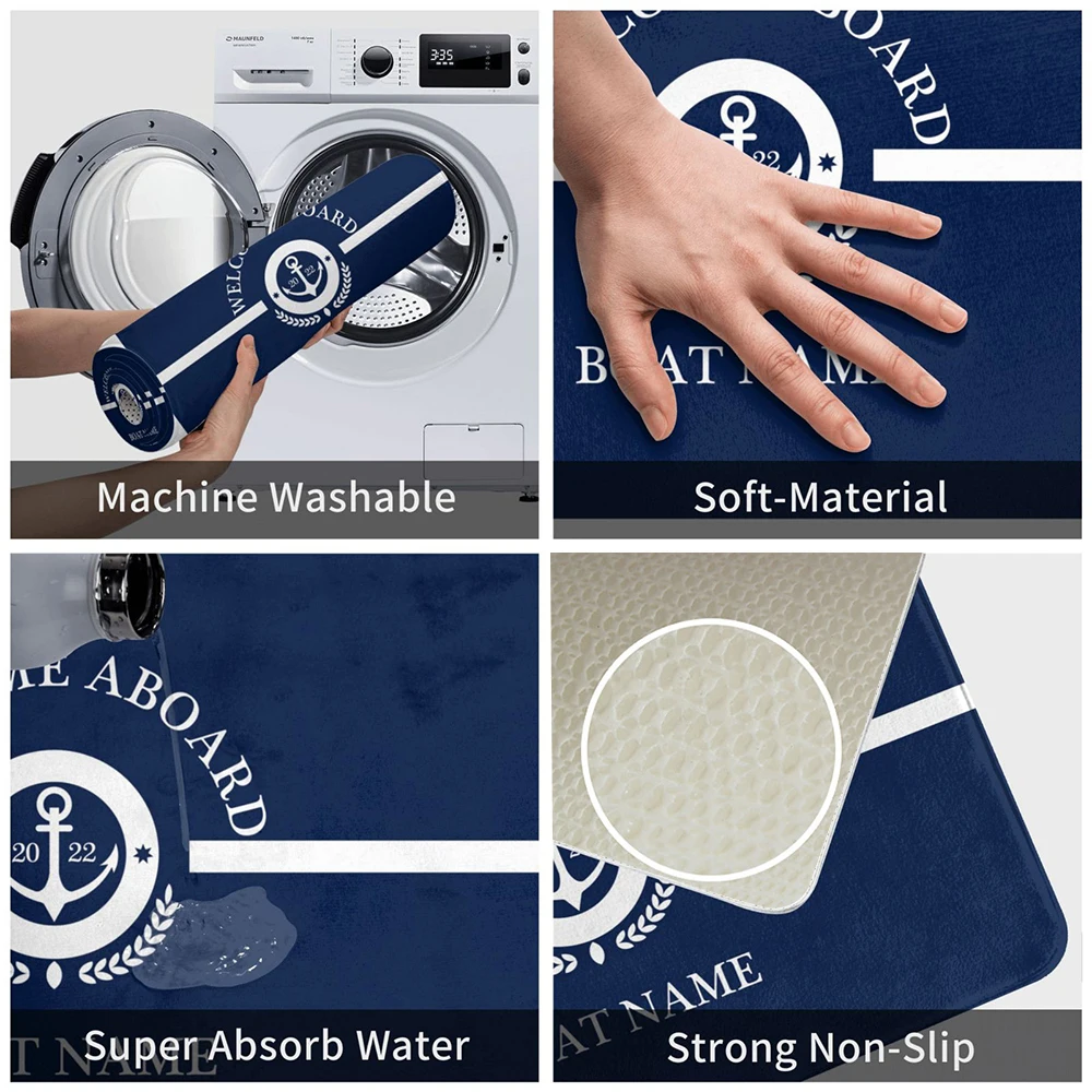 dark blue nautical series home bathroom and kitchen floor mats bathroom mats door mats bathroom supplies can be customized