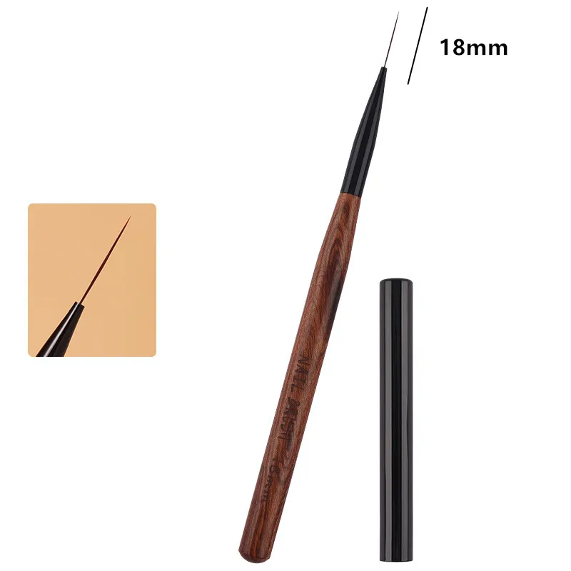 1/3PCS 샌달우드 핸들 브러쉬 아트 라이너 매니큐어 페인팅 브러쉬 UV 젤 익스텐션 빌더 드로잉 펜