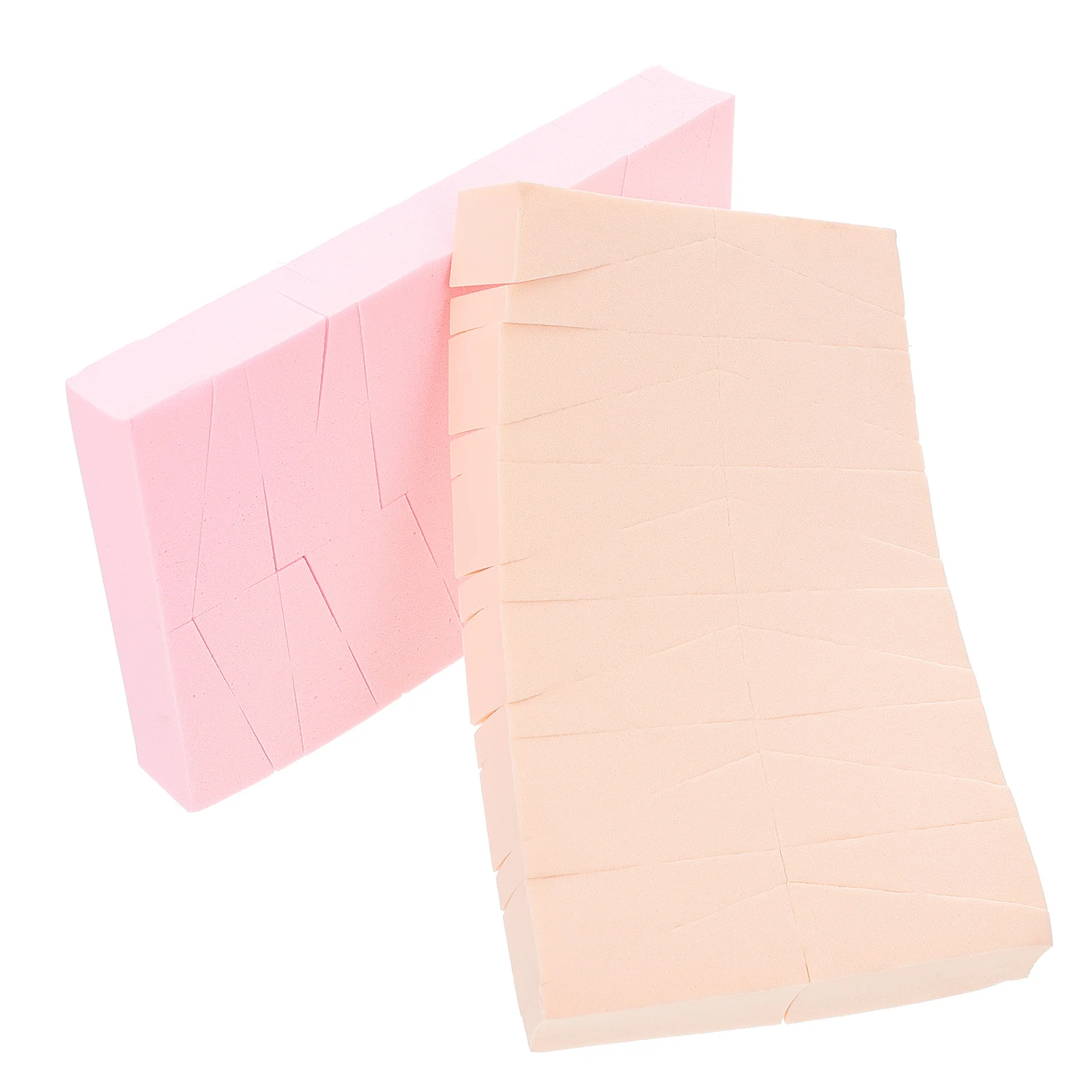 2 szt. Gąbeczek do makijażu w kształcie trójkątów, małe, do blendowania podkładu, do stosowania na sucho i na mokro, dwufunkcyjne, do kremu podkładu.