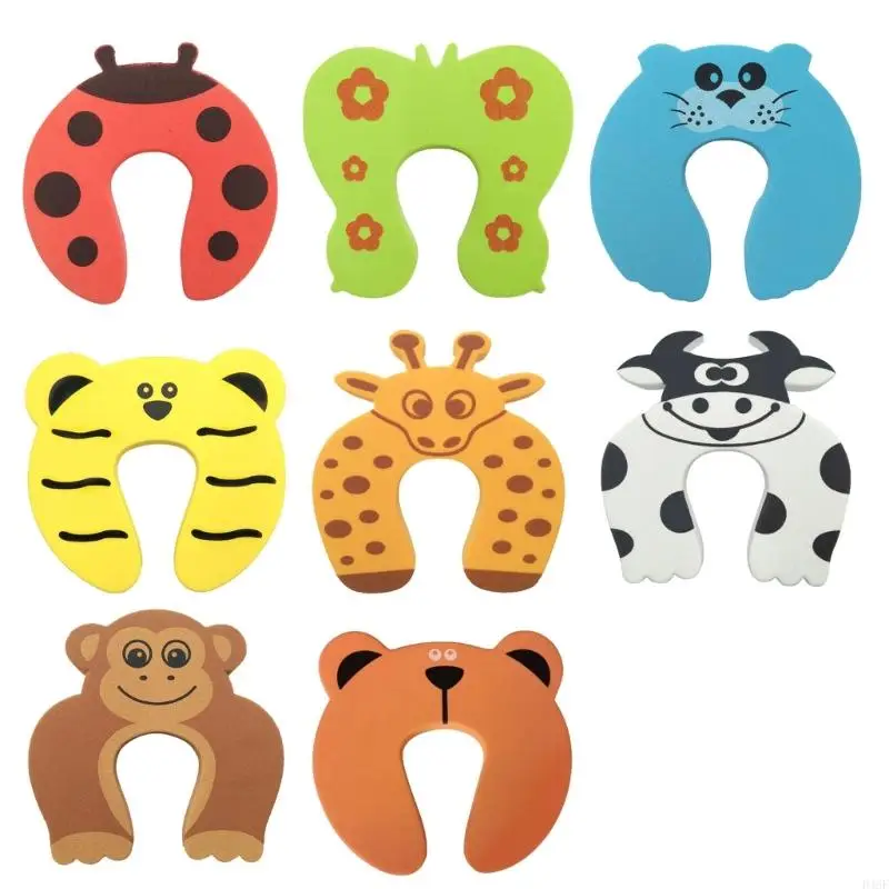 Card Door Stopper Security Animal-Cares Child Lock Finger Protector 8-piece