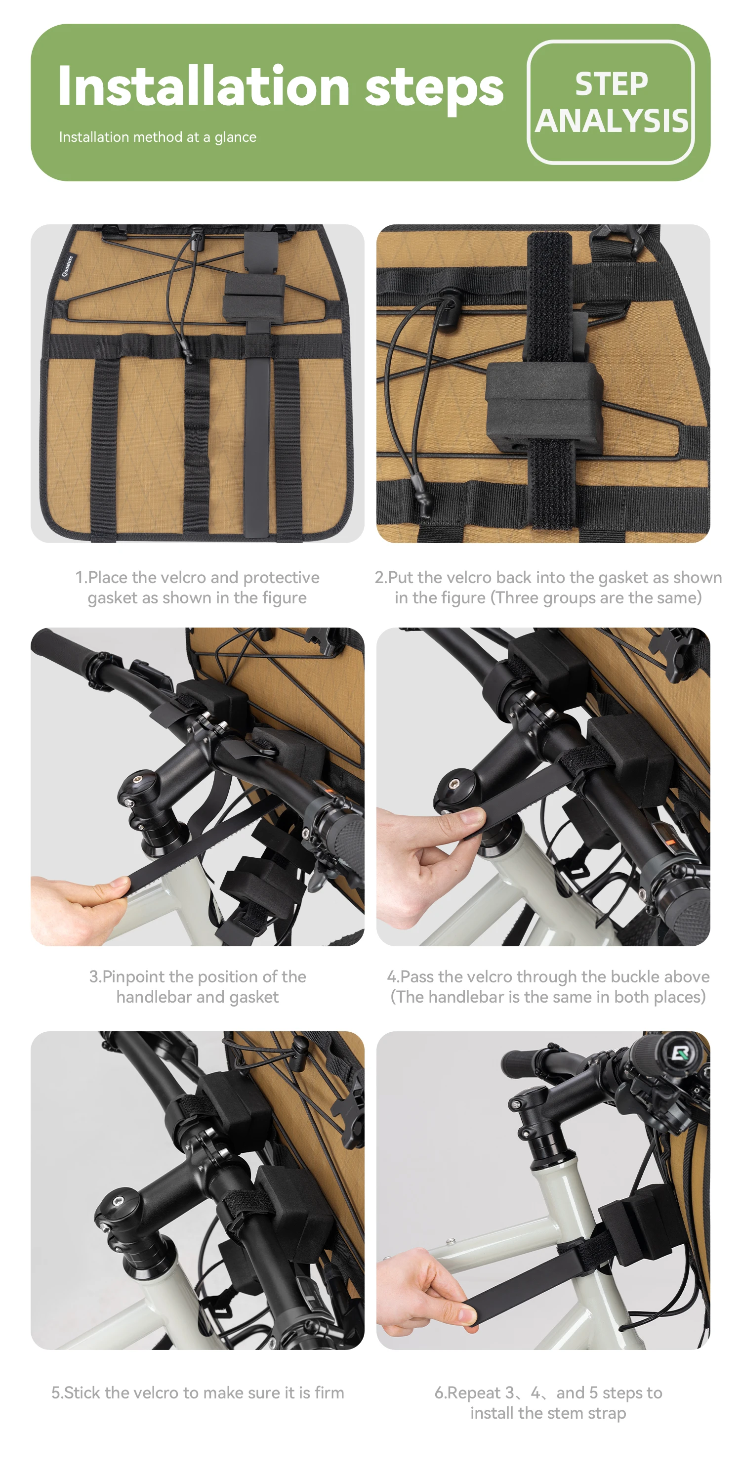 Qunature 2 Teile/satz Fahrrad Tasche Träger Lenker Rack Radfahren RB MTB Wasserdichte Touring Bike Kompression Fahrrad Rack Tasche Radfahren – Detail 10