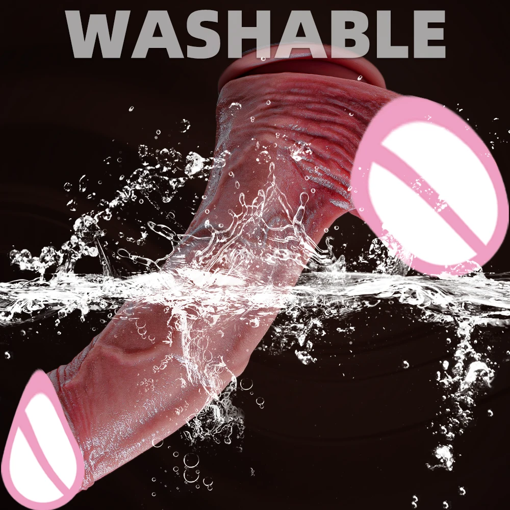 Realistic 6 Sizes Soft Big Dildo Double Silicone Suction Cup Penis Couples Masturbation Soft Cock Woman Man Anal Adult Sex Toy view 6