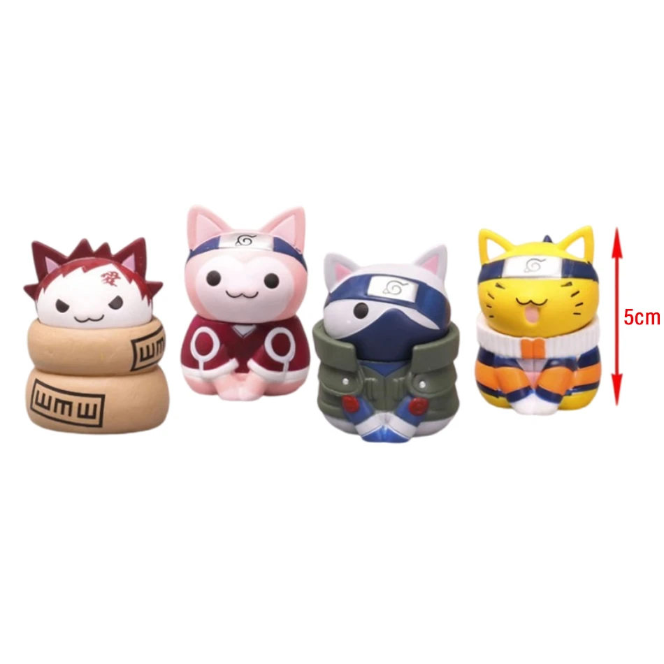 Figuras de Naruto de Anime de 5cm, mini Kakashi Uchiha Itachi Gaara Q, muñecas de acción, edición de modelo de Pvc, regalos de cumpleaños