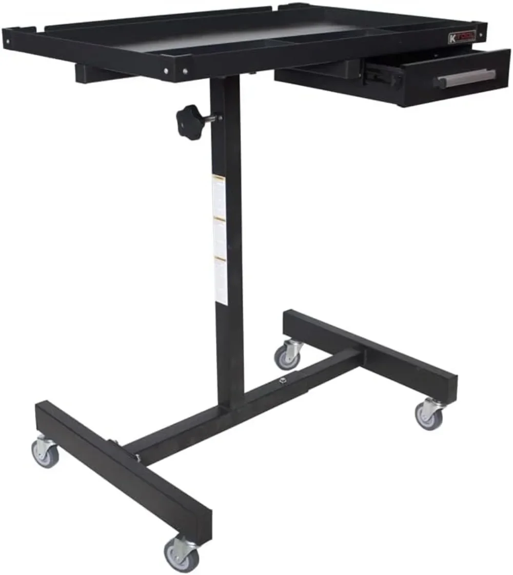 Adjustable Tear Down Work Table with Drawer for Garages, Repair Shops, and DIY, Portable, (4) 2