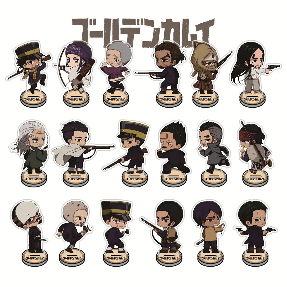 Golden Kamuy 10cm Acrylic Stand Figures Keychain Anime Character Collectible Standee Desk Decor Gift for Anime Fans