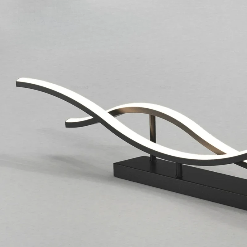 Moderne LED-plafondlamp Strip Wave Line Aluminium Design Dimbaar voor woonkamer Eettafel Kamer Slaapkamer Hal Eenvoudig armatuur
