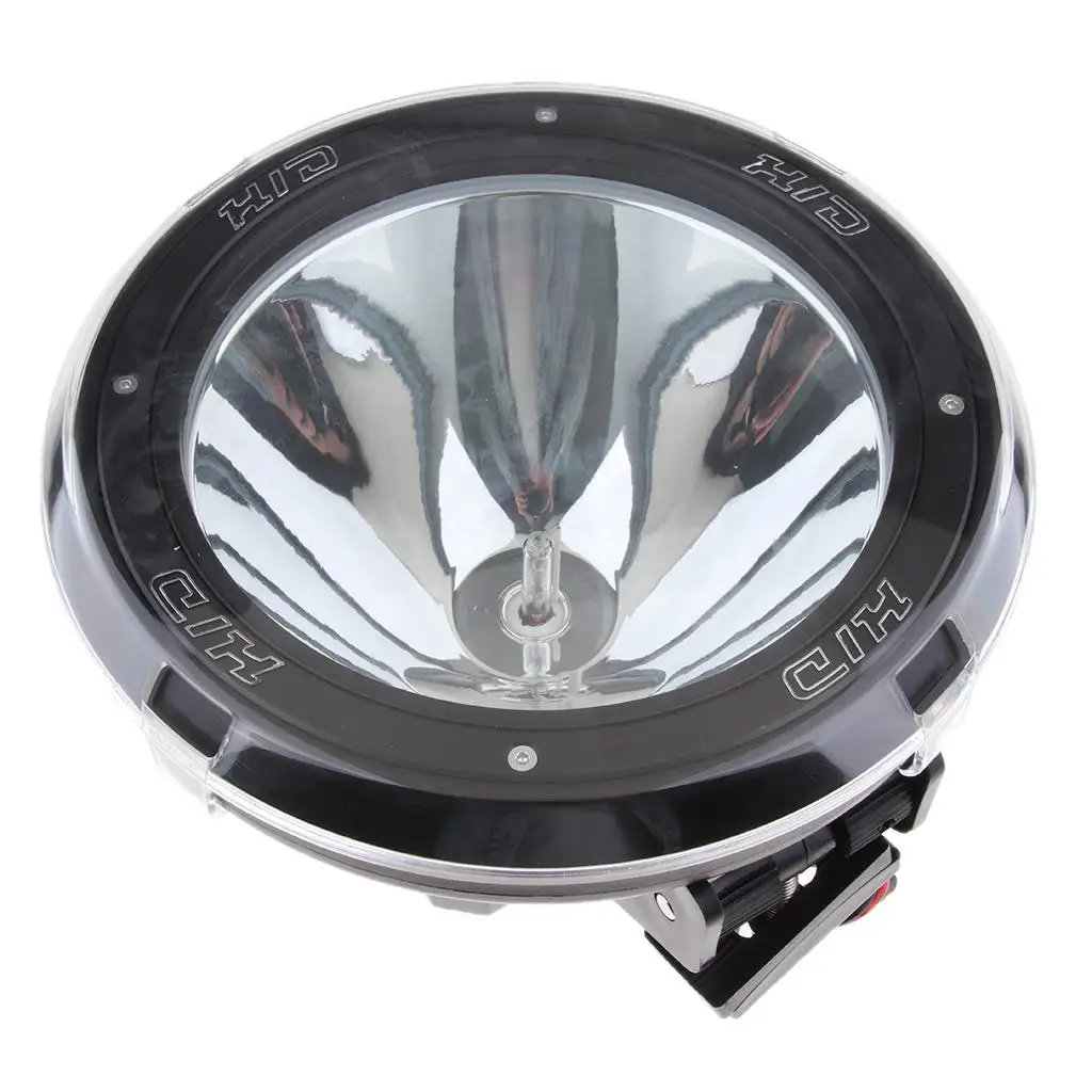 HID Xenon Flood Driving Light 9 Inch 55W High Performance Work Lamp Adjustable Bracket for Car Offroad