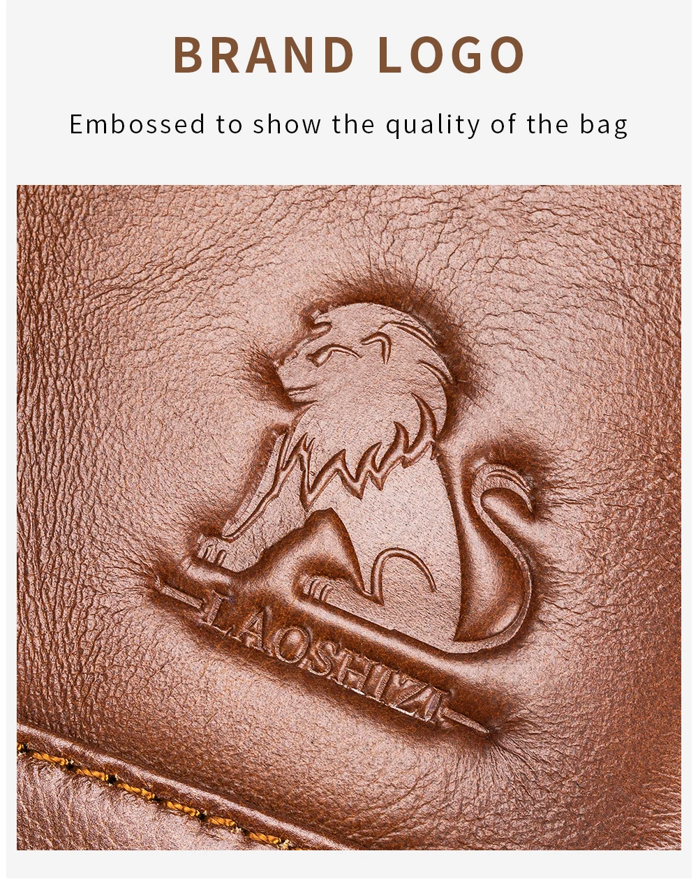 Steel Lion Herren-Brusttasche aus echtem Leder, großes Fassungsvermögen, vorne, Kartensteckplatz, Stifthalter, Tablet-Hülle, einzelne Schulter-Crossbody-Tasche – Detail 15