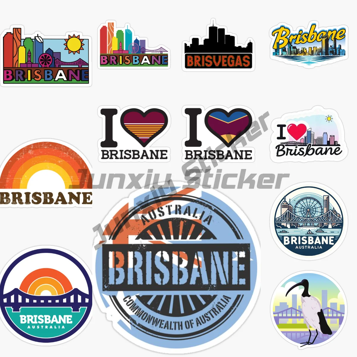 

BRISBANE Australia Flag National Emblem Landscape Tourism Car Sticker Decoration Tools Car Accessories Vinyl Self-Adhesive Decal