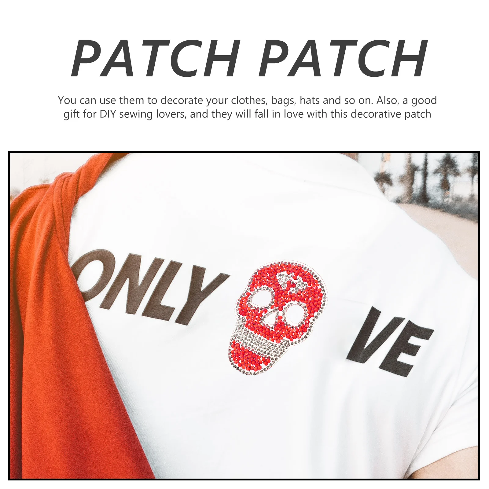 

5Pcs Elegant Skull Pattern Back Patches Decorative Sewing Patches Multi-Function Embroidered Patches