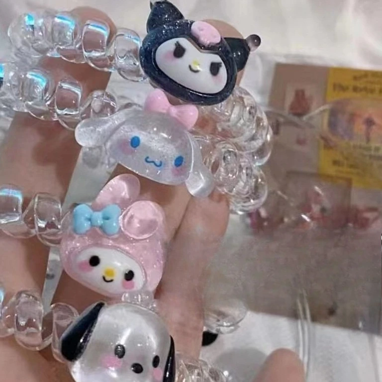 ミニソー サンリオ キュートブレスレット レディース ヘアタイ付き ヘアロープ ヘアサークル 親友ブレスレット ボーイフレンド カップル用 小さなフリンジ