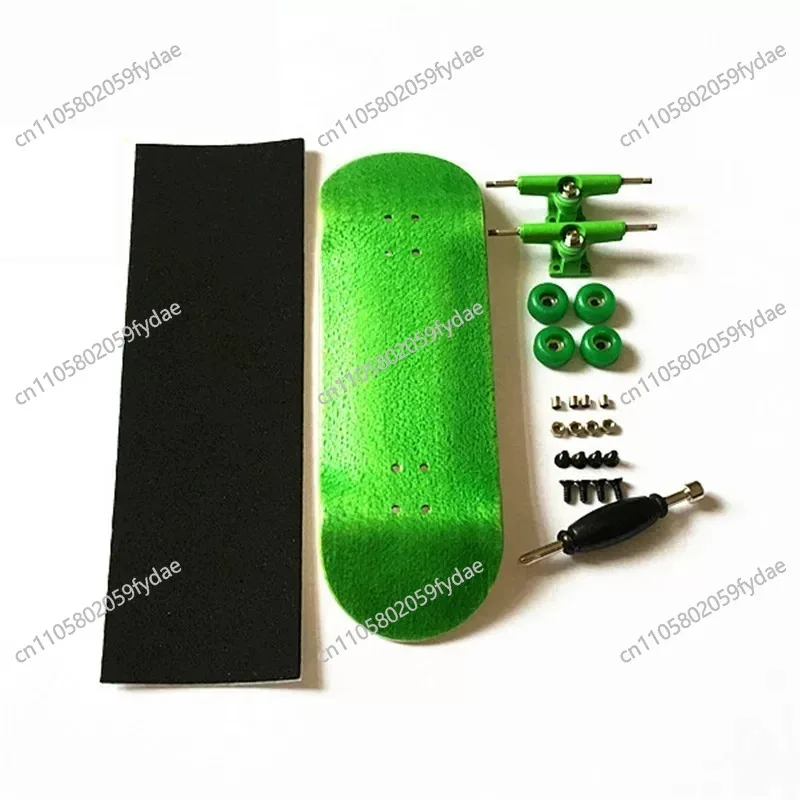 Finger Skateboard Green Wide Deck Maple Wood Finger Skateboard Set
