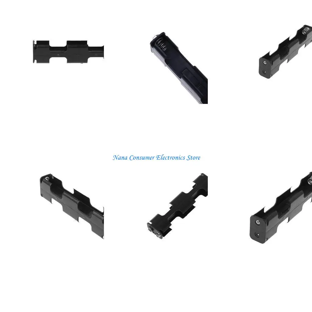 

G7NE 4X AA 9V Battery Holder AA Batteries Black Plastic Storage Box for Case Dual Lay