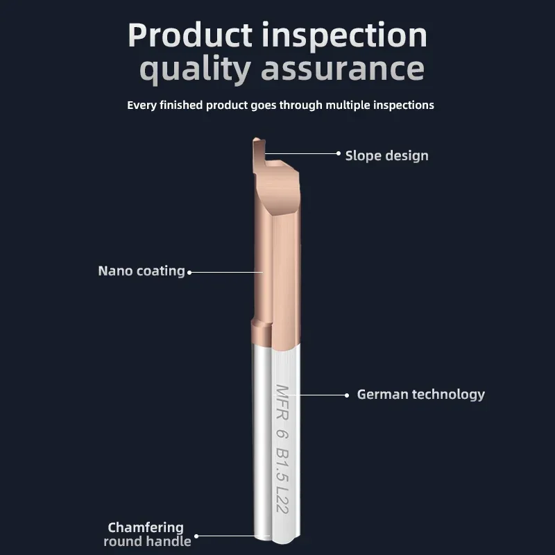 MFR Gamma completa di utensili per scanalatura a foro piccolo Utensili per alesatura interna in metallo duro CNC Super Mini Tornio Scanalatura Bar