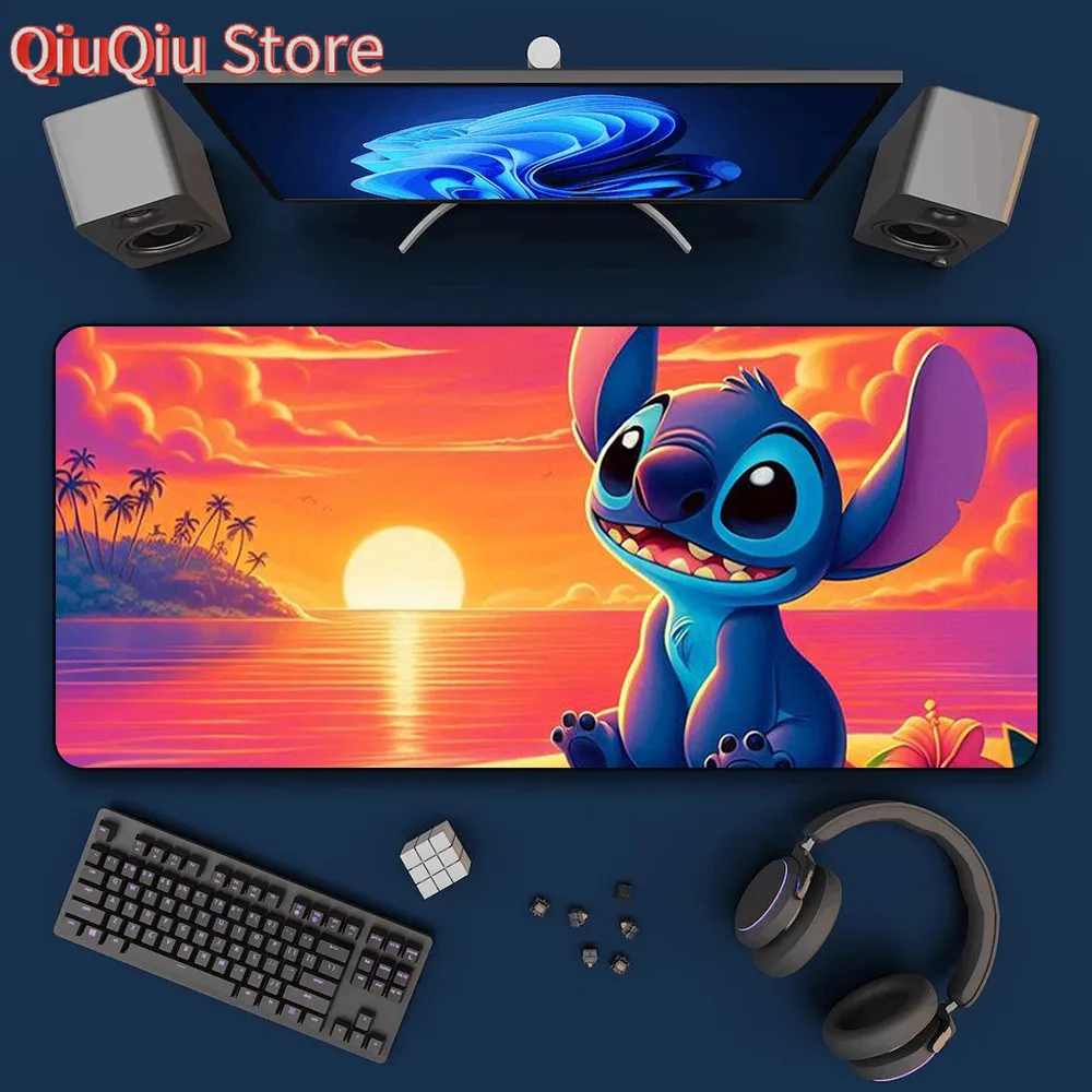 لطيف أنيمي زوجين غرزة ماوس HD الطباعة ألعاب الكمبيوتر قفل حافة عدم الانزلاق ماوس الوسادة XXL90x40 سنتيمتر لوحة المفاتيح الكمبيوتر وسادة للمكتب
