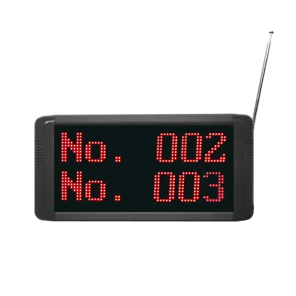 Long Range LED Display Restaurant Wireless Waiter pager Call Bell System Customer Service Voice Spanish English