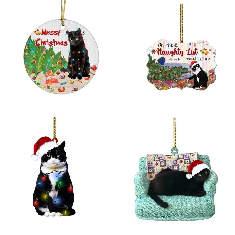 Creative Christmas Ornament Black Pendant Decoation Backpack Bag Pendant