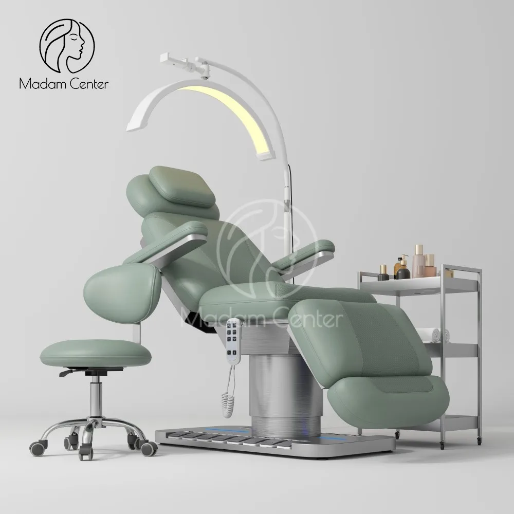 Patented 360 Rotating 4-motor Beauty Clinic Electric Bed Aesthetic Chair Beautician Facial Esthetician Treatment Bed