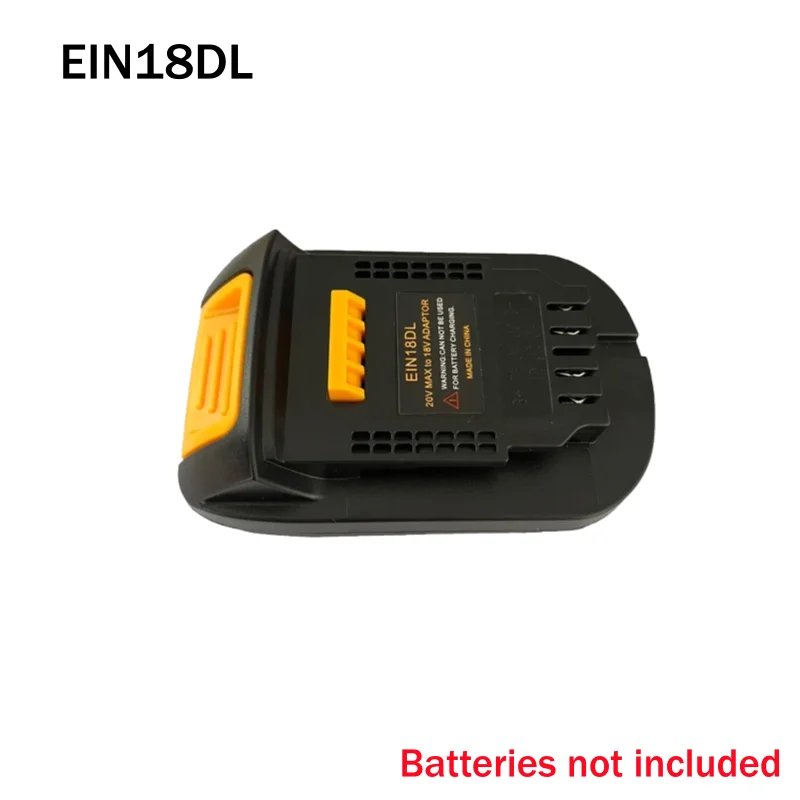 

Адаптер аккумулятора EIN18DL для литий-ионных аккумуляторов Einhell 18 В, преобразует на аккумуляторы Dewalt 20 В для электроинструментов