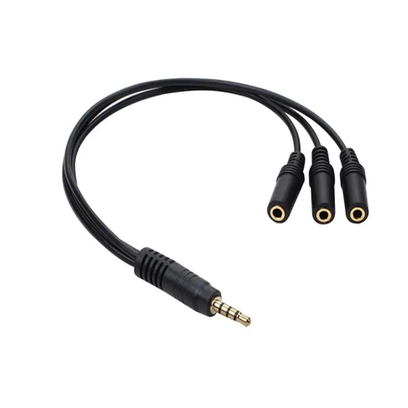 3.5mm 3 Way Port Aux Multi Headphone Earphone Audio Splitter Adapter 3.5mm Jack HUB Splitter Audio Cable 1 Male to 3 Female