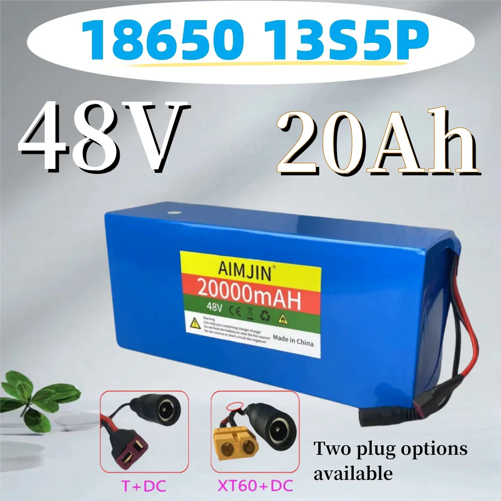 

48V 20Ah 18650 13S5P lithium battery pack with built-in BMS 500-1000W battery