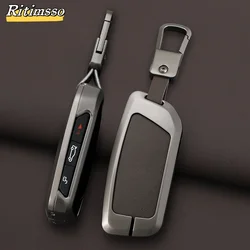 Alloy Remote Car Key Case Keychain Holder Key Cover For BMW X1 U11 2023 Series 7 735i 740Li I7 G07 X7 LCI XM Auto Accsesories
