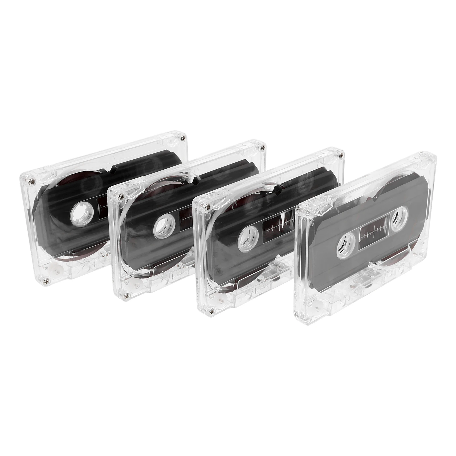 

4 PCS Audio Recording Player Cassette Tapes High Transparency for Speech Plastic