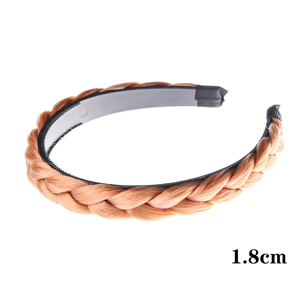 

Vintage Fashion Hair Accessories Women Elastic Headwear Braided Headband Synthetic Wig Hair Bands Twisted Wig Headband