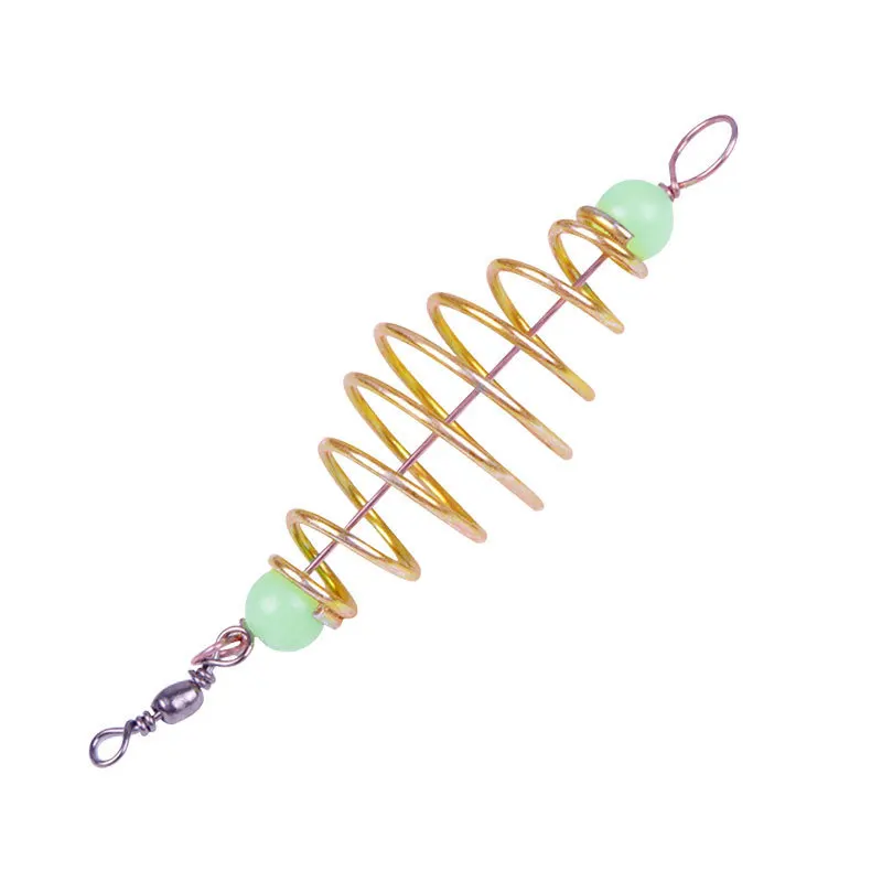 5Pcs Fishing Bait Trap Cage Spring Feeder Basket Holder Lure Bait Cage Carp Fishing Tackle Accessories for Bottom Fishing Easy