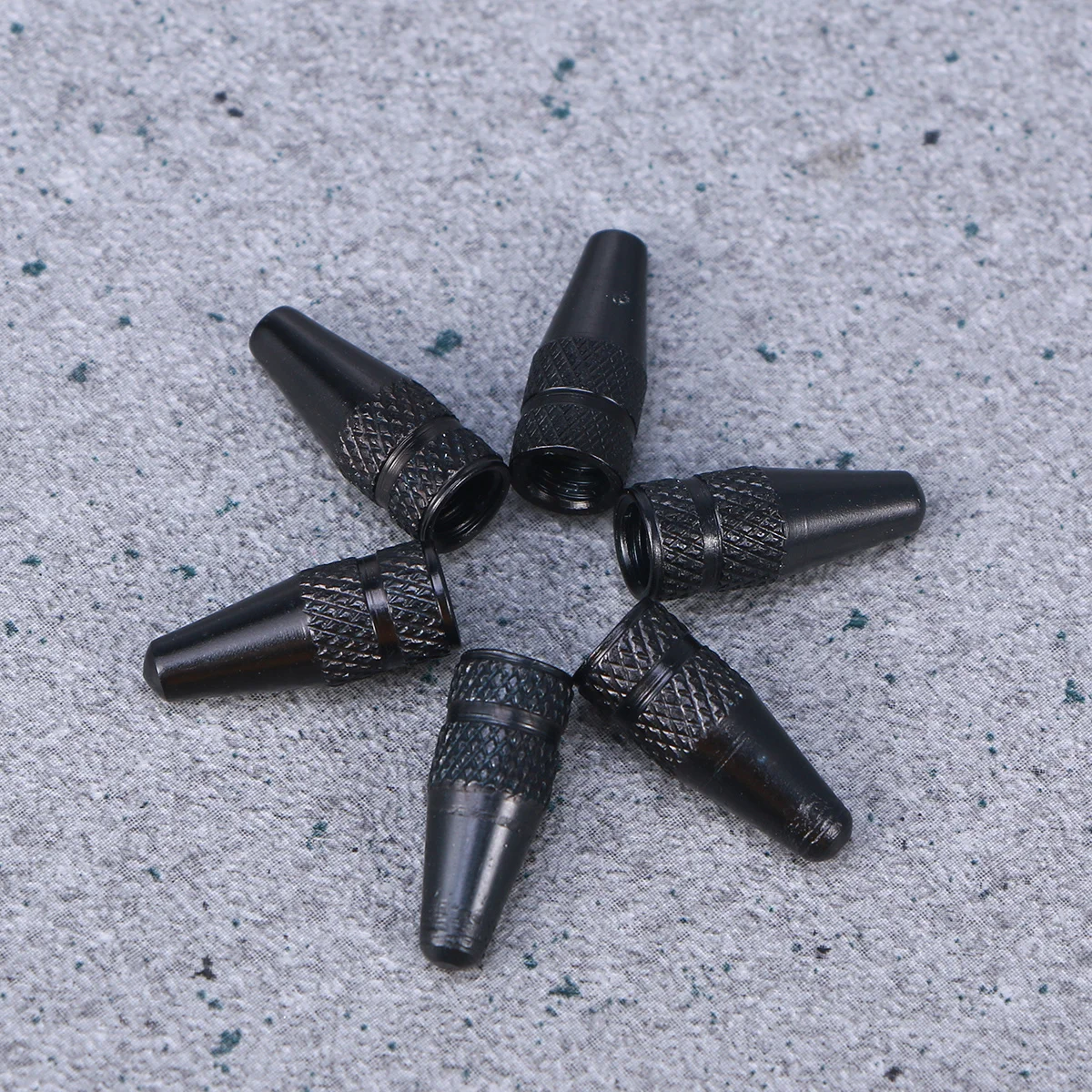 

6Pcs Aluminum Valve Caps for Bicycle Road Bike French Style Aluminum Alloy Anti-Leak Tire Caps Dust Covers Black