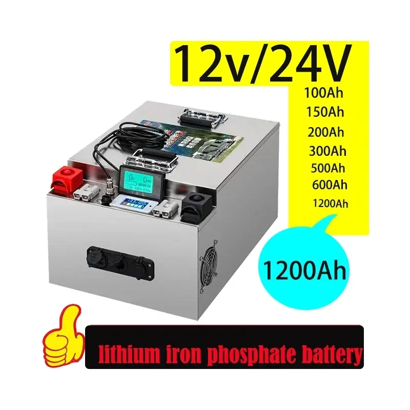 New Genuine Lithium Iron Phosphate Battery 12v24V, New Energy with Built-in Coulomb Capacity Detector, Full Capacity  Lifepo4