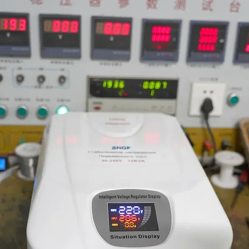 SHGF Input 90-250V 10kva Servo Wall Mounted Installation 220V 110v Voltage Stabilizer Household Appliance Protection