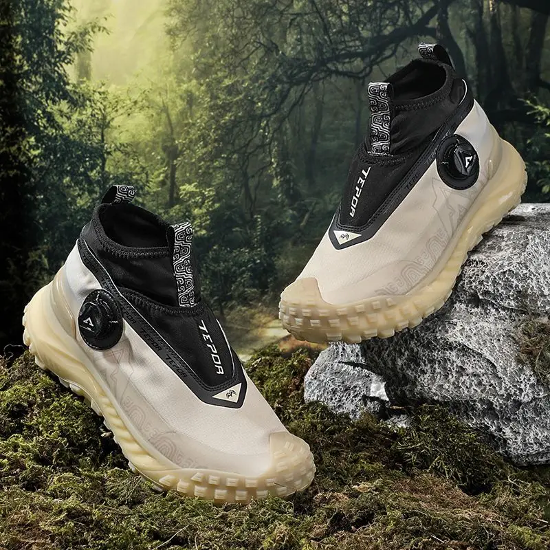 Classic Brand Comfortable Mid-Top Trekking Sneakers Top Quality Wearable Outdoor Hiking Shoe Quick Lacing Mountain Climbing Boot