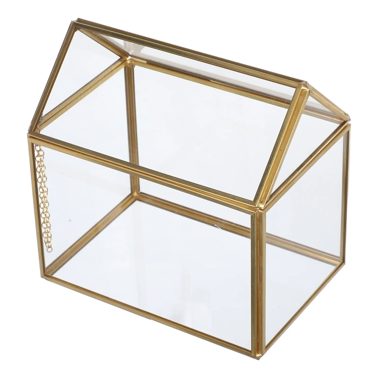Handmade Shape Geometric Glass Terrarium with Lid Indoor Tabletop Greenhouse for Succulents Air Plants Moss Ferns