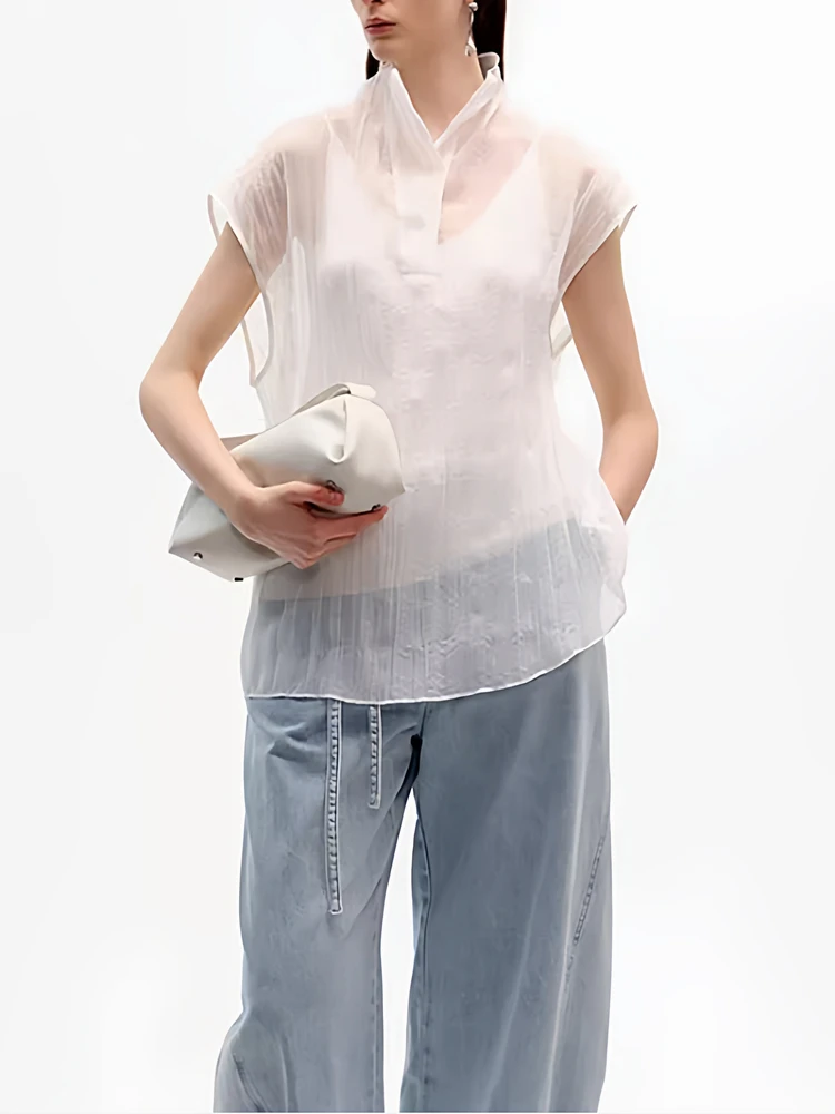 cloud-sensation-transparent-irt-without-sves-folded-stand-collar-hooded-summer-casual-women's-faion-traditional-chines