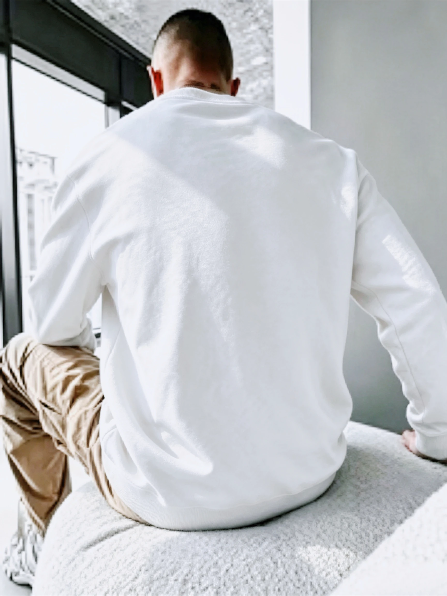 Men's Loose Round Neck Sweatshirt Long Sleeve Unisex Street Ins Trendy Couple Style Top Casual Commute Fitness Pullover