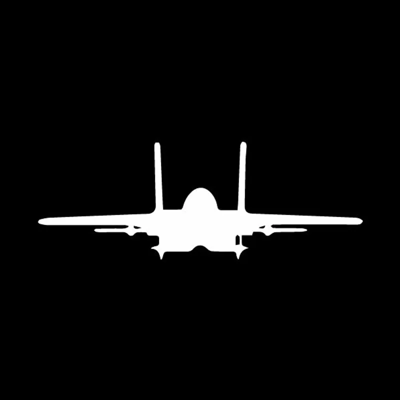 Car sticker Twin Tail Jet Silhouette Car Decal Sticker 16cm Waterproof Vinyl Aviation Auto Body Window SUV Sedan Decoration