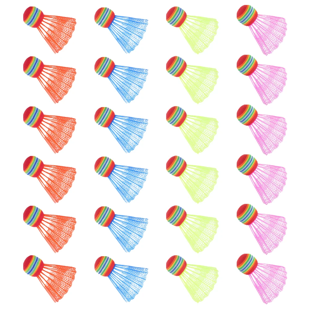 

24Pcs Vibrant Kids Badminton Shuttlecocks Indoor Outdoor Activities Oversized Head Improve Hand Eye Coordination