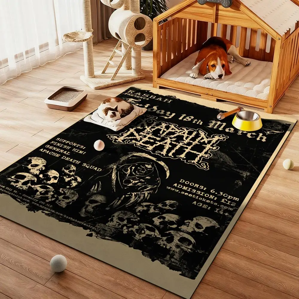 

Heavy Rock Band-Napalms Deaths Floor Mat Diatom Bath Mat Absorbent Quick Dry Non-Slip TPR Backing Soft Plush Draining Rugs