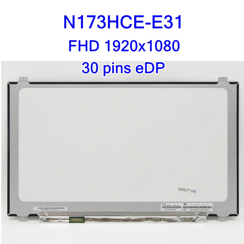 

17.3" IPS Laptop LCD Screen N173HCE-E31 C1 C2 LTN173HL01 NV173FHM-N41 For ThinkPad P72 P71 P70 P17 Gen 1 FHD 1920x1080 30pin eDP