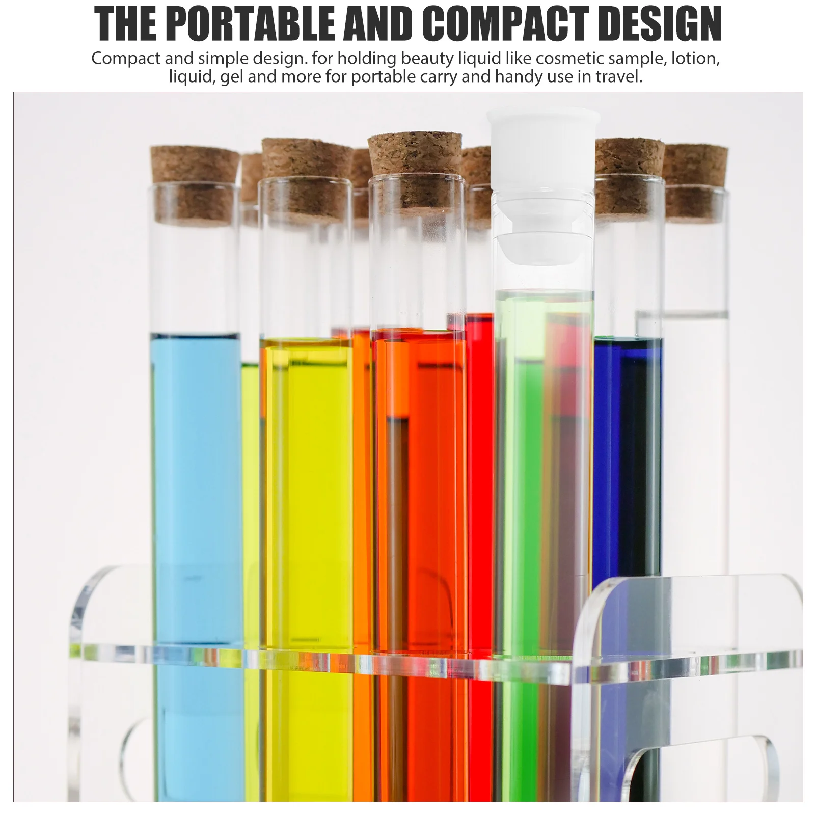 

100 Pcs Plastic Test Tube with Lids Lotion Bottle Containers Glass