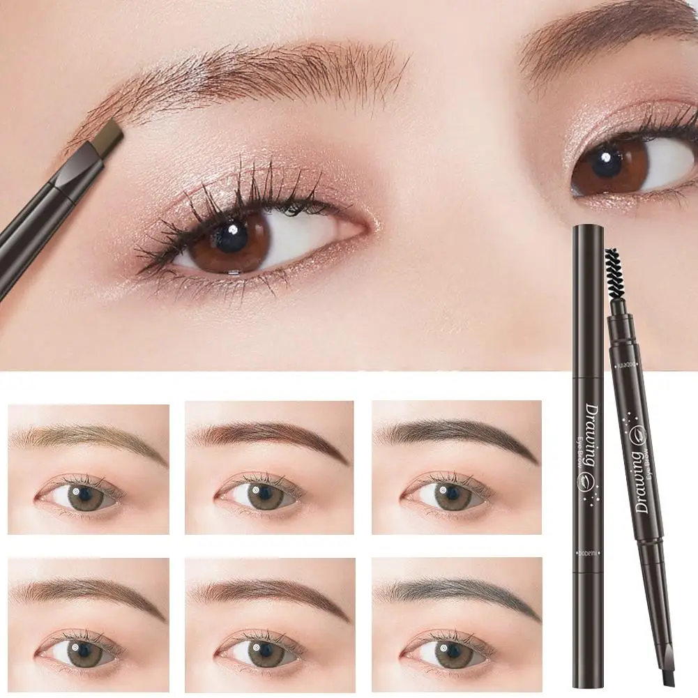 Rotating Eyebrow Pencil For Women Double Heads Natural Waterproof Long-lasting Easy Ware Eyebrow Pen 6 Color K6W7