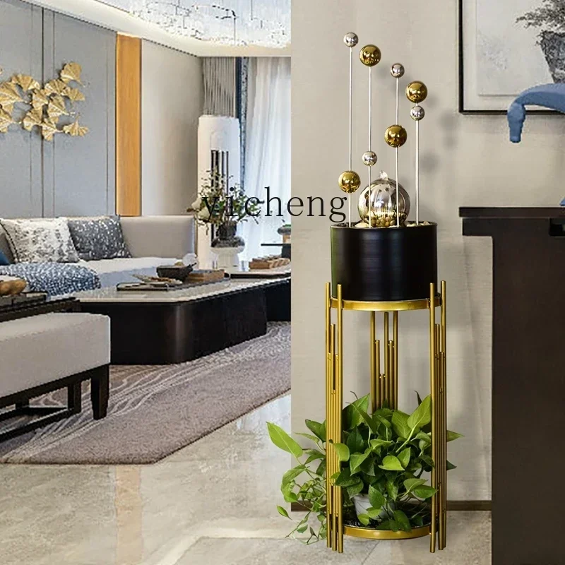 G1 modern light luxury, flowing water scene, fountain,  geometric handicrafts, housewarming and opening decorative ornaments
