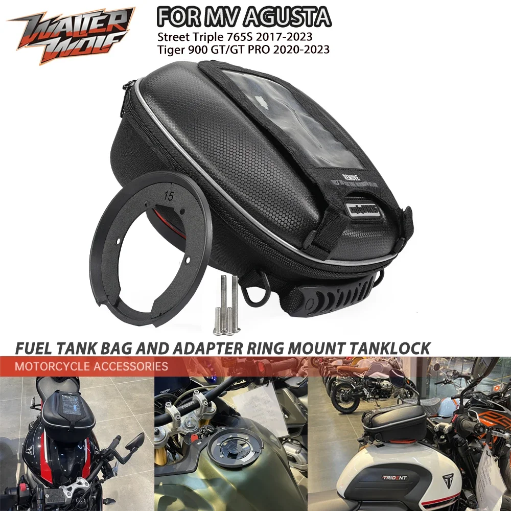 

Fuel Tank Bag Motorcycle For MV Agusta F3 675 RC Tiger 900 GT/GT PRO Dragster 800RC Waterproof Mount Tanklock Luggage Acessories