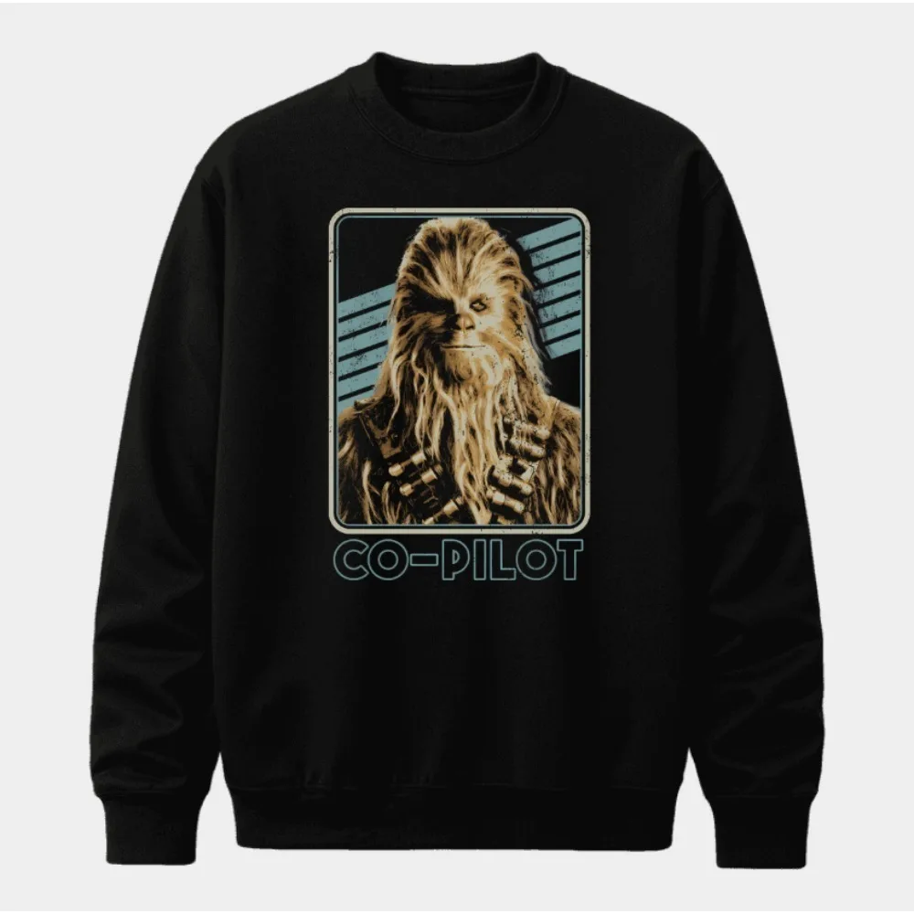 سترة American Star Wars المطبوعة برقبة دائرية للرجال والنساء هي ملابس رياضية قطنية فضفاضة ومريحة للخريف