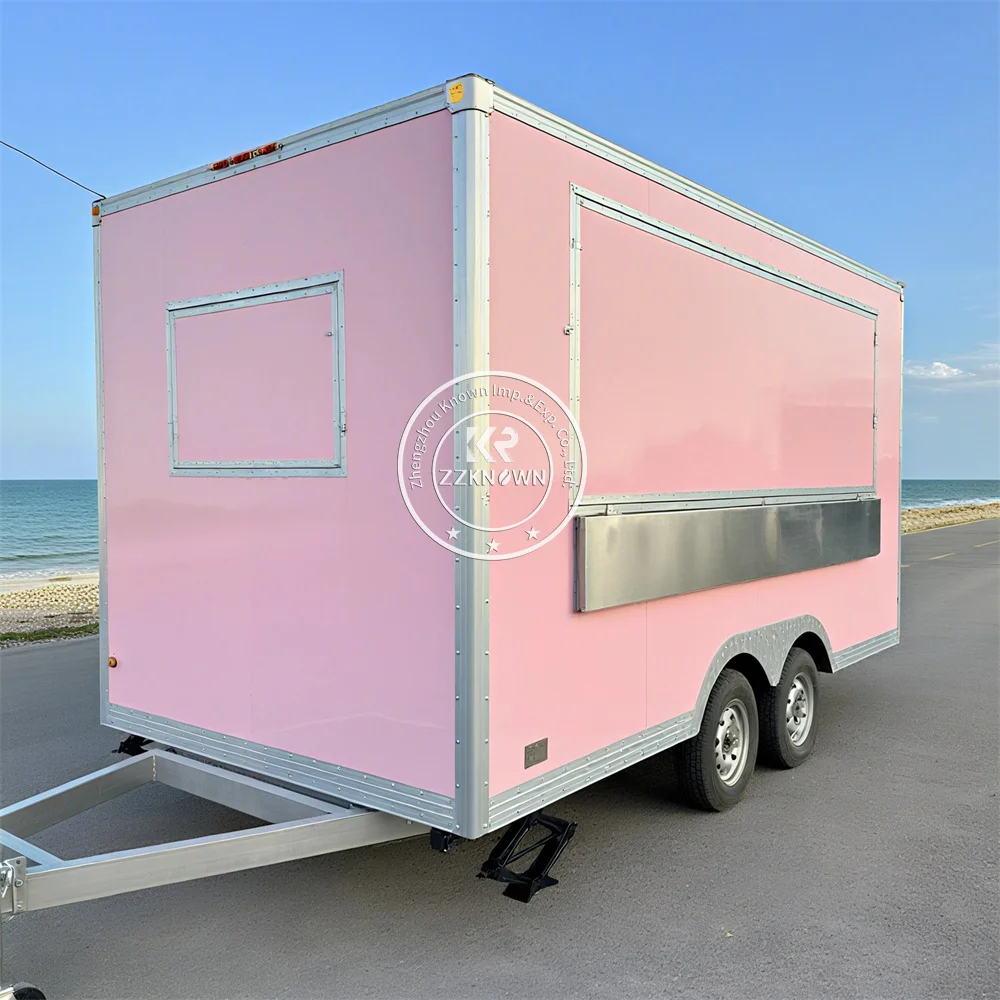 Commercial Mobile Catering Fast Food Trailer Fully Equipped Multifunction Snack Ice Cream Cart Food Truck For Food Shop