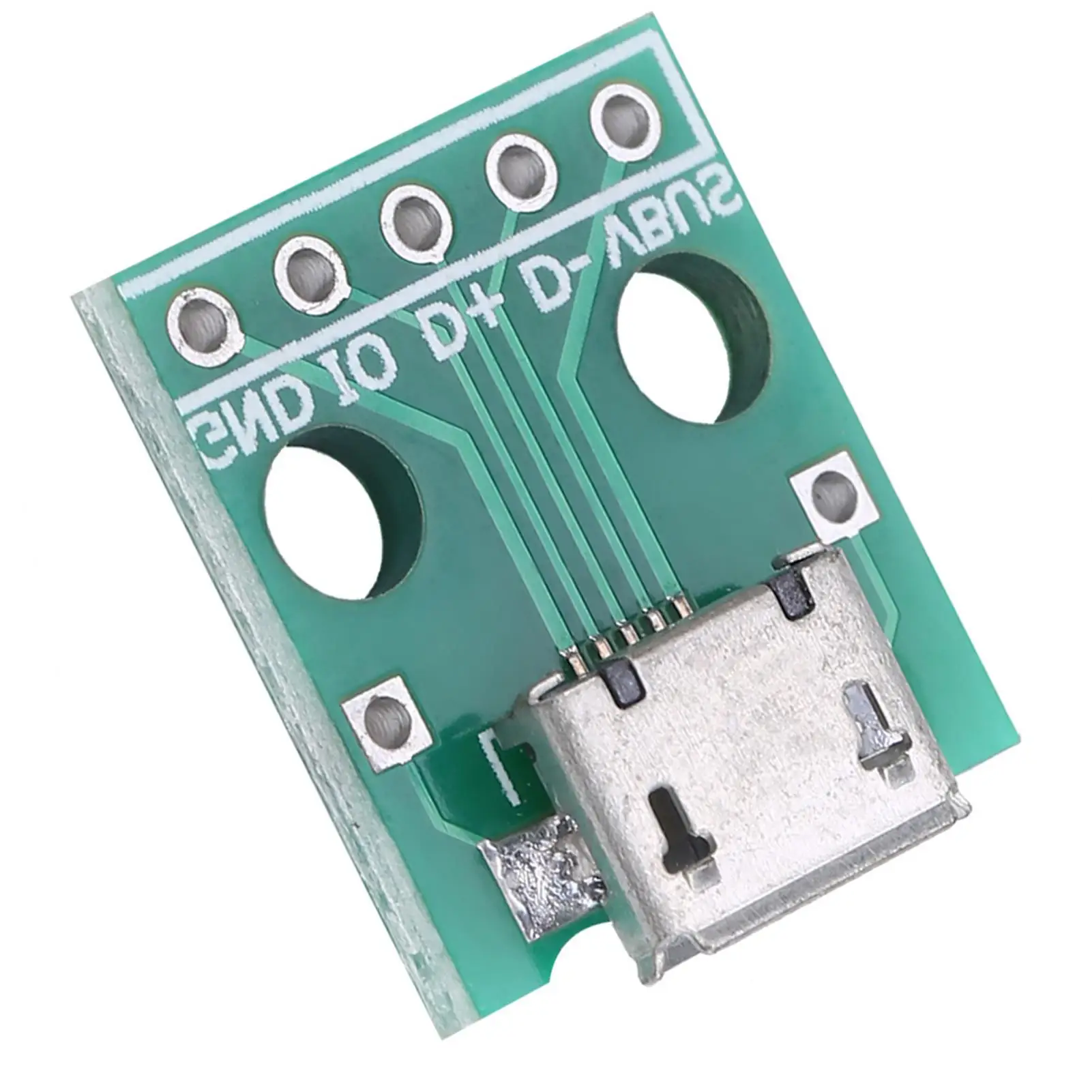 10Pcs Micro USB Female Socket to DIP Adapter Board 5 Pin 2.54mm Pitch for Breadboard Switch